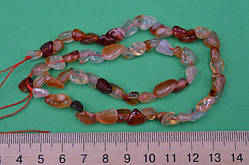 Бусини із Сердолику 7х7 мм 40 см Галтовка