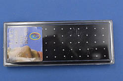 Сережки в ніс 10 шт. гвоздик, медична сталь, колір сталевий, кулька 1,5 мм