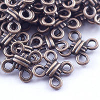 Конектори ромб 4 отвори, металеві, колір — мідь, розмір 10х10х3 мм, 50 шт УТ 00028236