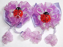 Набір гумок для волосся (2 шт.) бузковий, сонечко 144_3_1a10