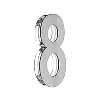 Цифры на дверь из металла - Нержавеющая сталь с Акрилом 9мм - "Single" Design