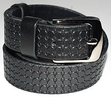 Ремінь підлітковий чорний, велика перфорація, ширина 30 мм 27_14_2a1