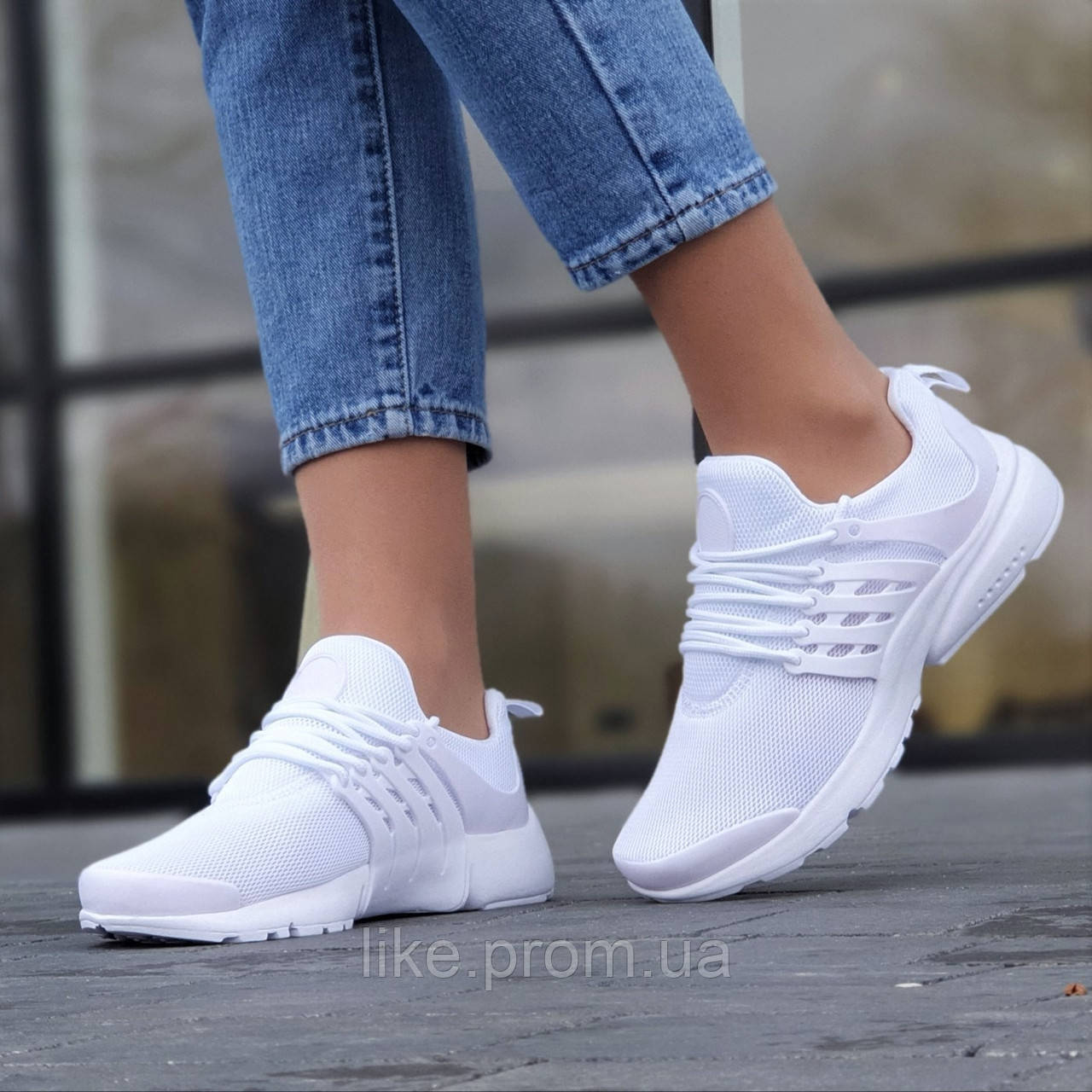 Кроссовки женские белые летние Air Presto Кросівки жіночі білі літні ...