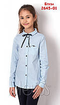 Блуза-сорочка для дівчинки з бантиком 146