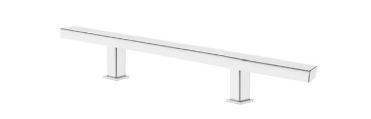 Ручка-скоба Metal-Bud Пряма прямокутна 120/80 нержавіюча сталь (Польща), фото 1