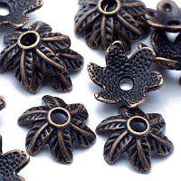 Шапочка металева для намистин, колір: мідь, розмір 11х5 мм (30 шт.) У0010085