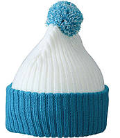 Зимняя шапка с помпоном MWPC Белый / Ультрамарин