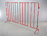 Бар'єрне огородження для обмеження пішохідних зон 2м*1,1м тр 20*16 червоне з світловідбивною плівкою, фото 4