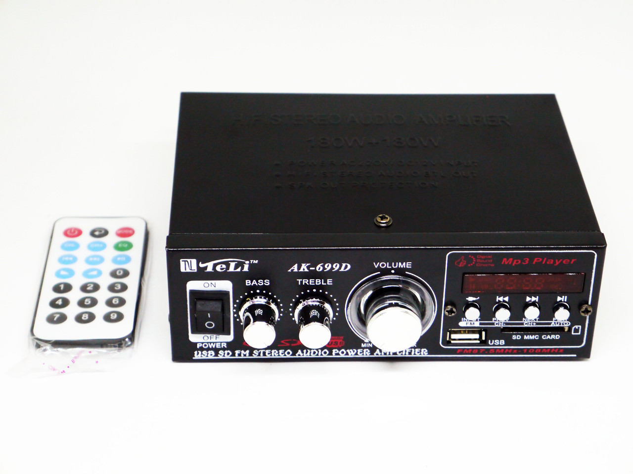 Підсилювач Звуку AK-699D FM USB 2x180 Вт