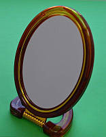 Дзеркало на підставці 14х10,5 см двостороннє збільшення пластикової оправи