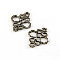 Конектори вузол 2 отвори, металеві, колір-бронза, розмір 22х18,5х1 мм, 20 шт УТ0028114