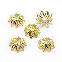 Шапочка металева для намистин 10х4 мм 100 шт. колір золото