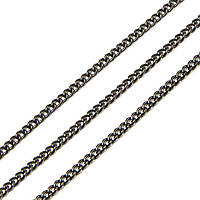 Ланцюжок кручений 3,5х2,6х0,7 мм/5м залізний колір збройова сталь УТ100012297