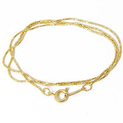 Ланцюг латунний, основа для намиста, неірж сталь, із застібкою, 0,5 мм/42 см, Колір: золото (2 шт.) УТ 0030347, фото 1