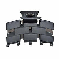 Краб для волосся 8х4,2 см чорний каучук