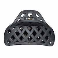 Краб для волосся чорний каучук, розмір 8х4 см