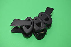 Краб для волосся чорний каучук, розмір 4х9,5 см