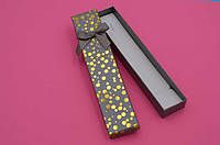 Подарочная коробочка для цепочек, браслетов, размер 21х4х2 см, цвета в ассортименте (6 шт)