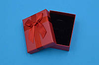 Подарочная коробочка для набора украшений, размер 7х9х3 см, цвет бордовый (6 шт)