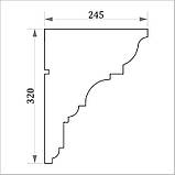 Карниз для фасаду, фасадний карниз Фк-1 h320х245, фото 3