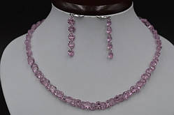 Буси фіаніт Рожевий Кристал