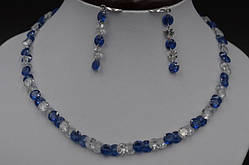 Буси цирконій Білий і Синій Кристал