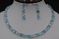 Буси цирконій Білий і Блакитний Кристал