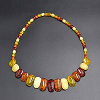 Кольє Зуби Дракона 54 см Синтетичний бурштин Мікс Квітів