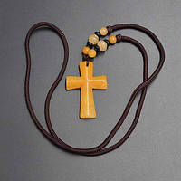 Кулон медовий кварц, довжина шнура 67 см