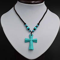 Кулон бірюза, довжина шнура 67 см