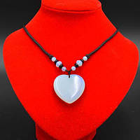 Кулон Синтетичний місячний камінь, довжина шнура 67 см