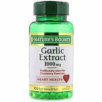 Екстракт часнику, nature's Bounty, 1000 мг, 100 м'яких таблеток
