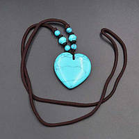 Кулон бірюза, довжина шнура 67 см