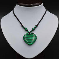 Кулон малахіт, довжина шнура 67 см