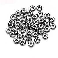 Бусини-роздільники, античне срібло, розмір 6х1,5 мм