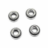 Бусини-розділювачі металеві, колір-античне срібло, розмір 6х3 мм, 68 шт.