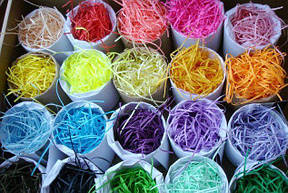 Паперовий 4мм кольоровий декоративний наповнювач, паперова стружка