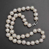 Буси з Білого Річного Перли 10 мм 46 см