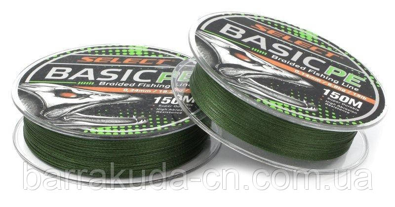 Шнур Select Basic PE 150m (темн-зел.) 0.26 mm 45lb/20.8 kg