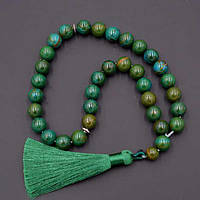 Чітки з геліотропа, діаметр намистин 10 мм