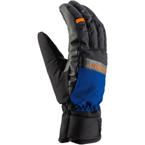 Гірськолижні рукавиці Viking Toro чорний-синій-оранжевий | розмір - 7,8,9,10