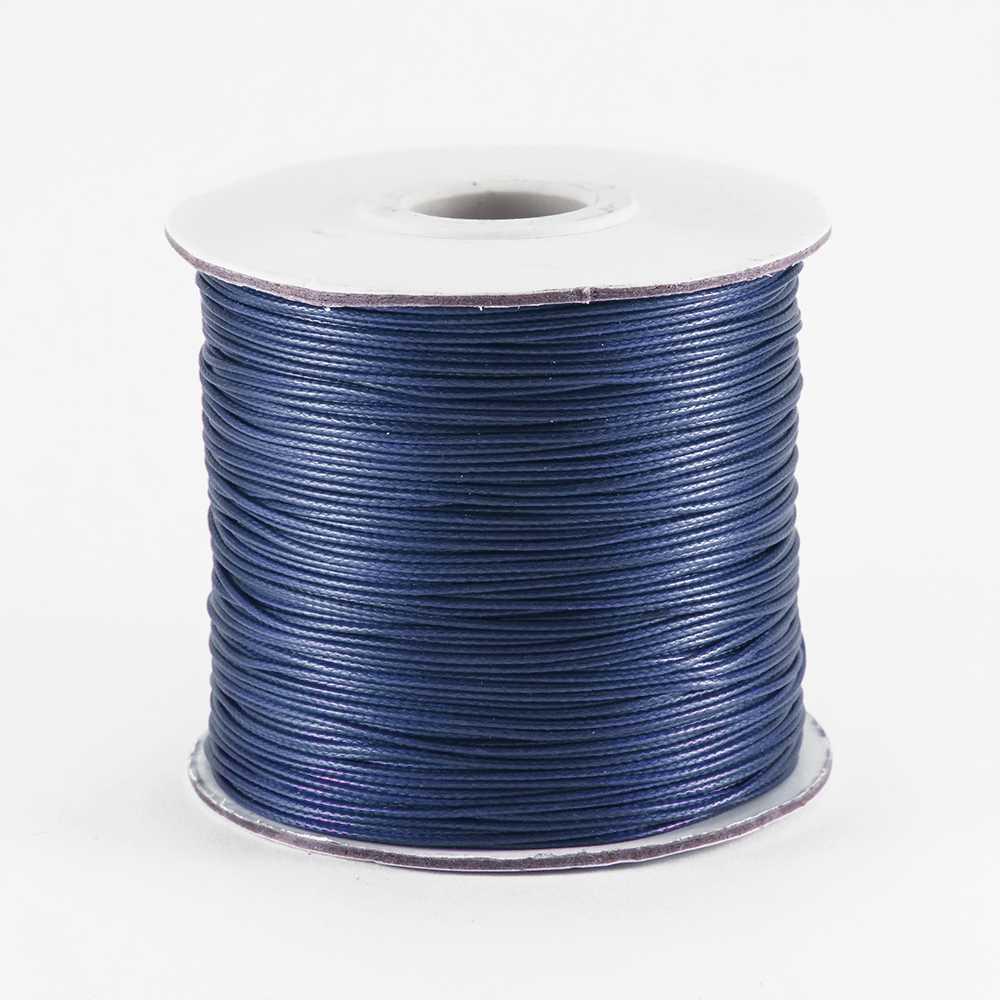 Шнур вощений 1 мм 10 м поліестер для рукоділля темно-синій Берлінська лазур УТ100018479, фото 1