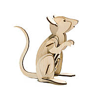 3Д-пазл конструктор із фанери Миша, Щур із дерева