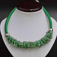 Кольє нефрит, довжина 49 см, подовжувач 8 см 5_25_147a10