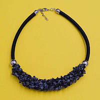 Кольє сніжний обсидіан, довжина 49 см, подовжувач 8 см 5_25_147a13