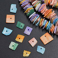 Чипси Перламутр 200 шт Квадратні Плоскі Мікс 8-9 мм