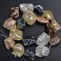 Бусини з перламутру, колір мікс, розмір 23х20 мм, (18 шт.)