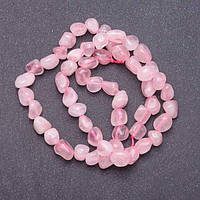 Бусини з Рожевого Кварцу 5х5 мм 40 см галтівка