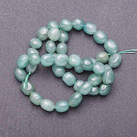 Бусини з Амазоніту Ангеліт 7х5 мм 40 см Галтовка