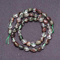 Бусини з Мохового Агата 7х5 мм 40 см Галтовка